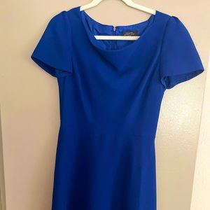 Tahari (Arthur S Levine) petite silk blue dress.